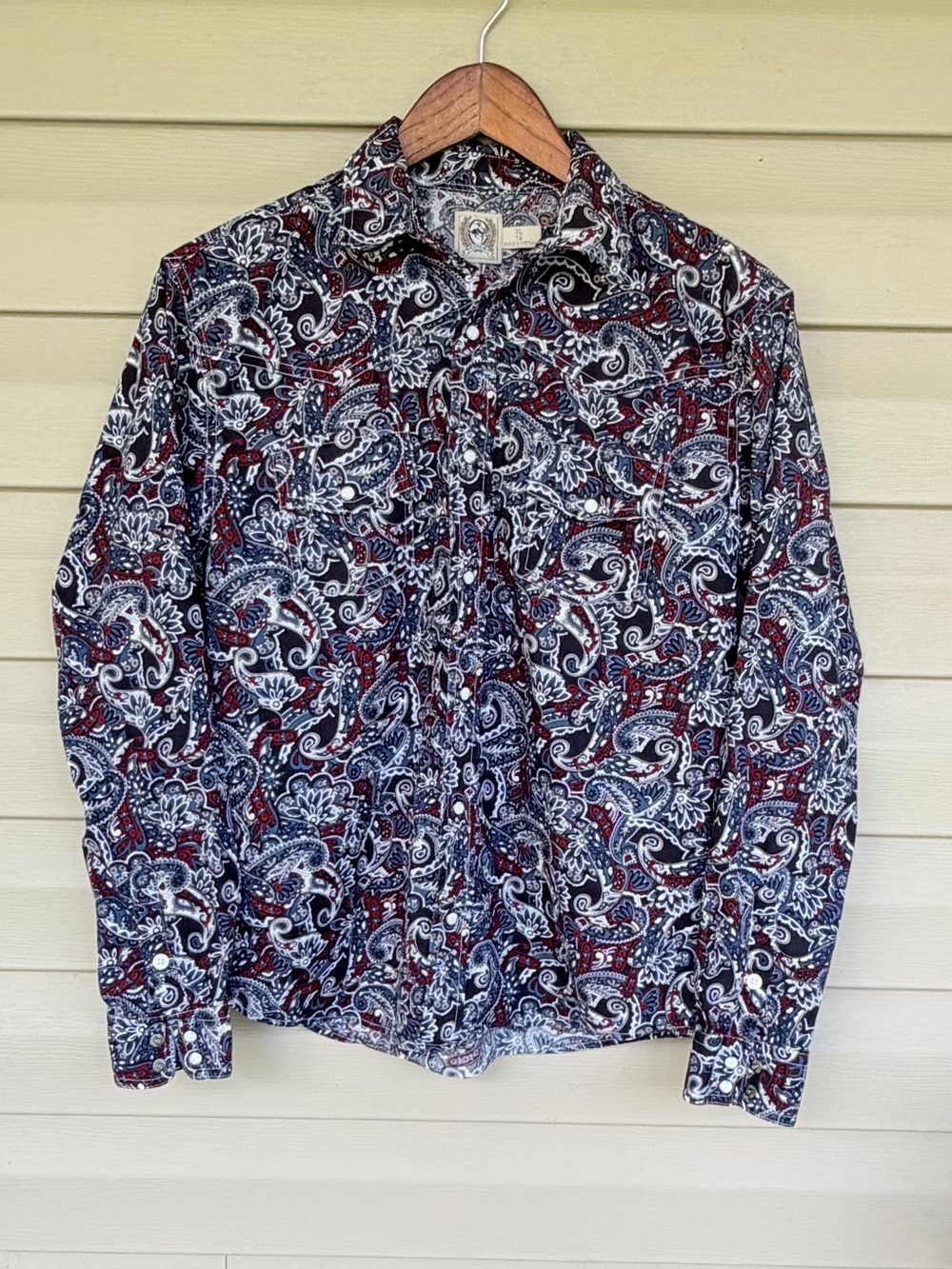 Cinch Boys Paisley Pearl Snap Western Shirt XL